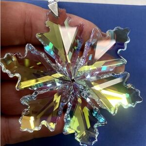 Crystal Snowflake Sun Catcher Christmas Tree Decor Czech Bohemia Crystal Gift